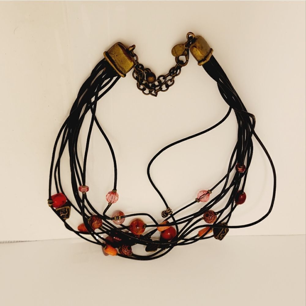 Chico's Beaded Multi-Strand Necklace. - Picture 3 of 10